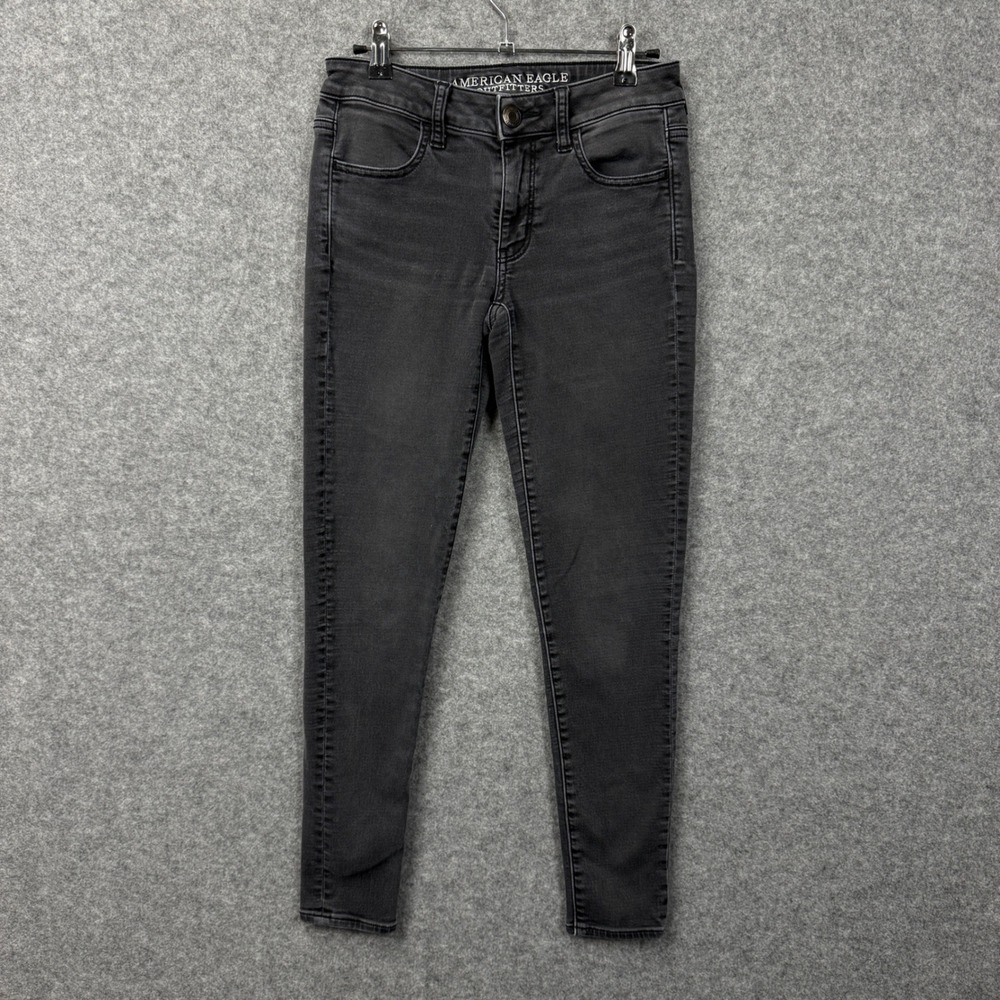 American Eagle Outfitters Super Stretch Black Jegging Jeans Womens Size 2